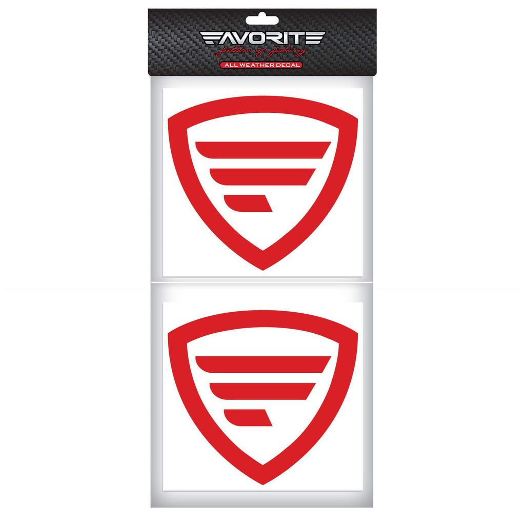 Favorite Shield Decal Red
